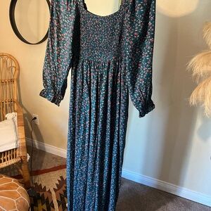 Floral Long Sleeve Maxi Dress